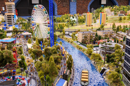 Saint Petersburg, Russia - May 13, 2017: Fragment Big Grand Maket Russia. Grand Maket Russia the worlds largest model of Russia from Kaliningrad to the Far Eastのeditorial素材