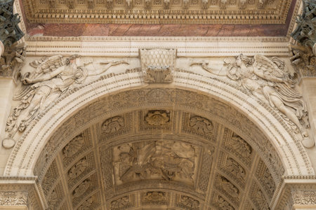 Detail of Arc de Triomphe Parisの写真素材