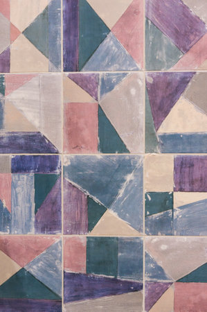 Samples of a ceramic tile in shop