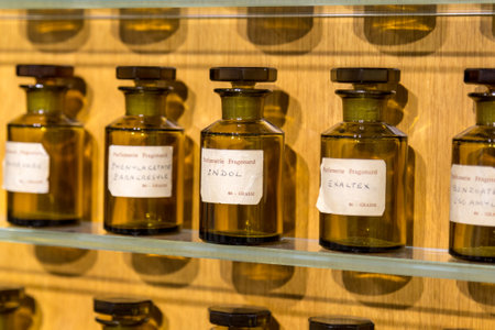 Paris, France, March 27 2017: Hall presentations perfume of the Museum Fragonardのeditorial素材