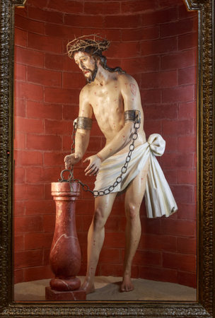 Statue of Jesus Christ. Sacred Heart. Christianity symbolの写真素材