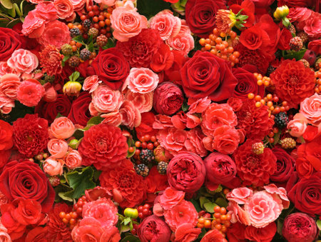 Abstract background of flowersの写真素材