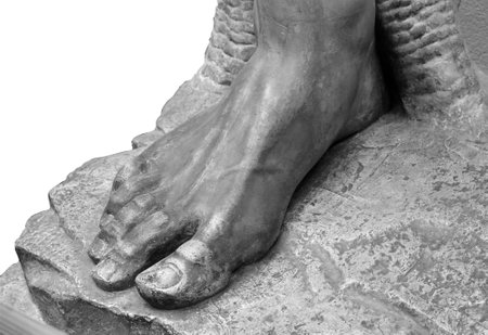 plaster limb foot feet with fingers, body partの写真素材