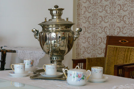 Russian tea samovar Concept traditional Russian culture object samovar