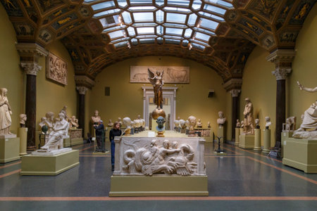 Moscow, Russia - November 21, 2018: Pushkin Museum of Fine Arts is largest museum of European art in Moscow, Russiaのeditorial素材