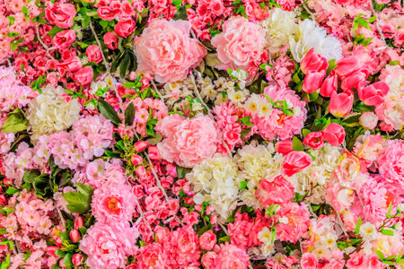 Abstract background of flowers. Close-up