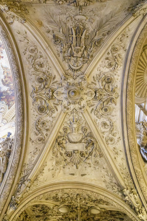 Paris, France, March 31 2017: Interior view of the Opera National de Paris Garnier, France. It was built from 1861 to 1875 for the Paris Opera houseのeditorial素材