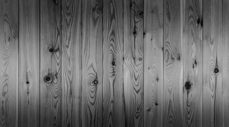 Black and white old wood plank texture background. Wooden board pattern texture. Dark wall natural timber surfaceの写真素材