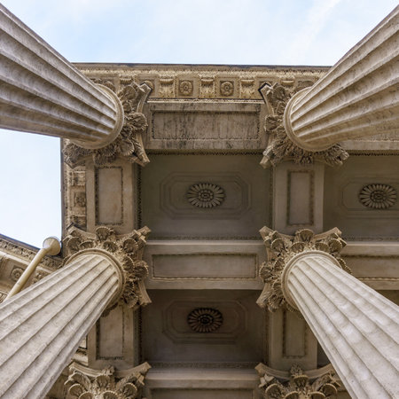 Vintage Old Justice Courthouse Column