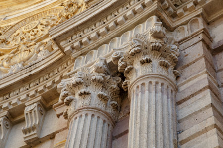 Vintage Old Justice Courthouse Columnの写真素材