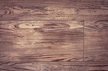 Wood background texture of board surface. Brown wooden grunge plank.