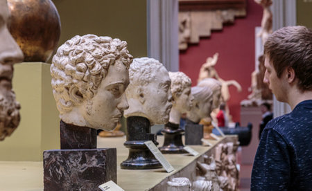 Moscow, Russia - November 21, 2018: Pushkin Museum of Fine Arts is largest museum of European art in...