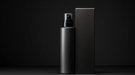 Black Deodorant Spray Can for Mockups.の素材