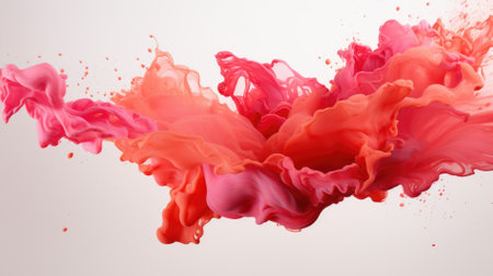 Pink liquid abstract. Watercolor background.の素材