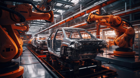 Automobile assembly line production.の素材