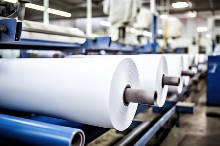 machines for the production of paper rolls for further processing in a printing plant - recycling of waste paper.の素材