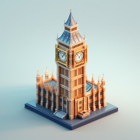 The London famous Big Ben / Bigben replica model.の素材