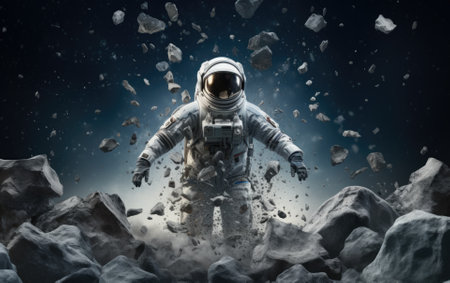 Astronaut in outer space.の素材