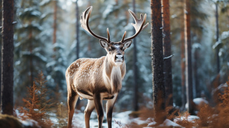 A bull elk in autumn during the rut.の素材