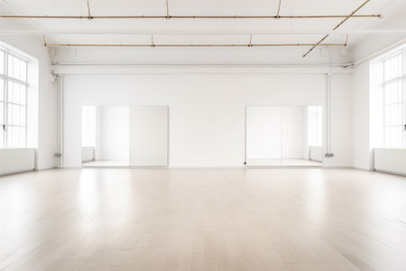 Modern training dance hall interior.の素材
