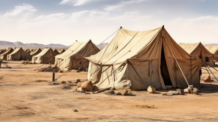 Tent camp in the desert of Namib desert, Namibiaの素材