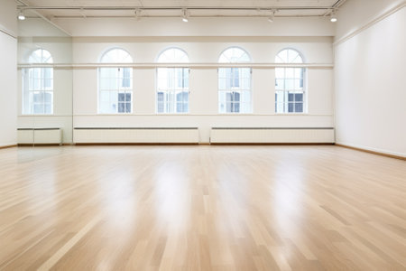 Modern training dance hall interior.の素材