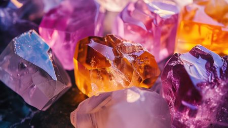 Bright gems on a white background.の素材