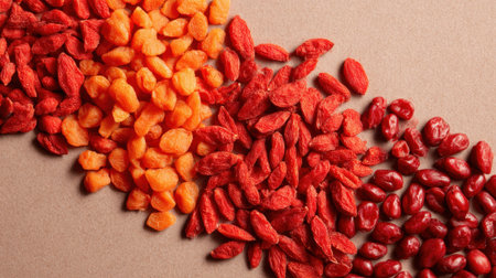 Dried goji, apricot, cranberry mix for health.の素材