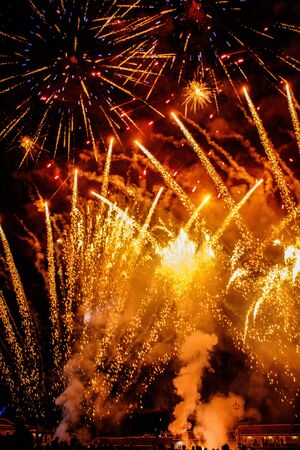 The Firework to celebrate happy New year in Colombia