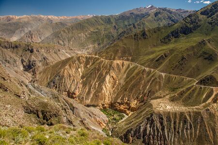 Beatiful Colca canyon trek near Arequipa town, Peruの写真素材
