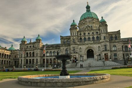 Beatiful building of Parliament palace in Victoria, Canadaの写真素材