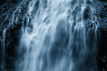 Close up of Bridal Veil Falls near Valdez in Alaska, natural beauty od wild Alaska, waterfalls...