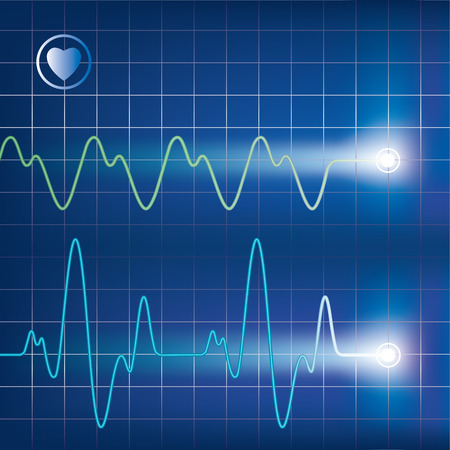 Heart beats cardiogram. のイラスト素材