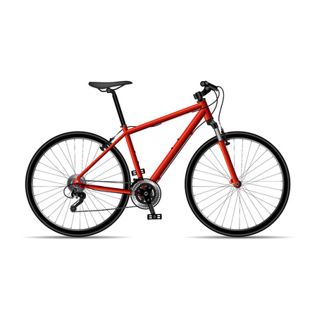 Mountain bicycle on white background. Vector illustrationのイラスト素材
