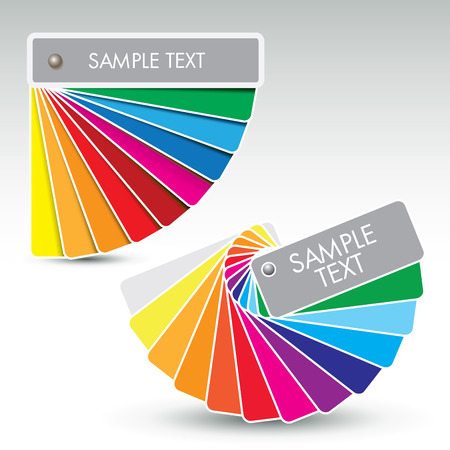 Color guides with shades over white. Vector illustrationのイラスト素材