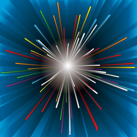 Fireworks fire color background. Glow explosion. Vector illustrationのイラスト素材