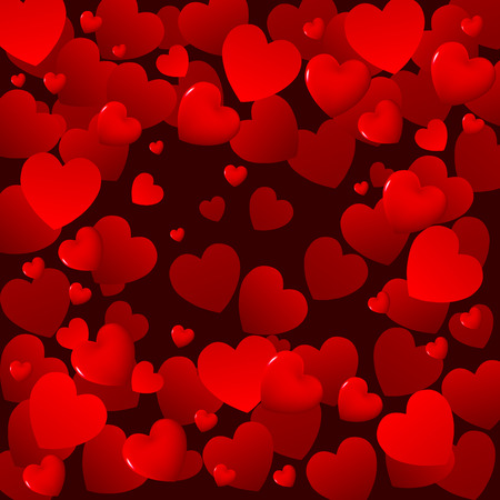 Valentines day background with hearts. Vector illustrationのイラスト素材