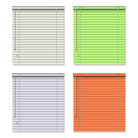 Colored blinds isolated on white. Vector illustrationのイラスト素材