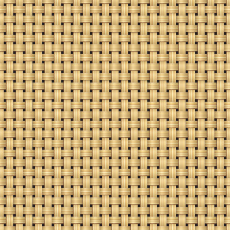 Wooden textured basket weaving background. Seamless pattern. Vector illustrationのイラスト素材