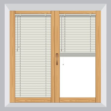 Blinds in a home catching the sunlight. Vector illustrationのイラスト素材