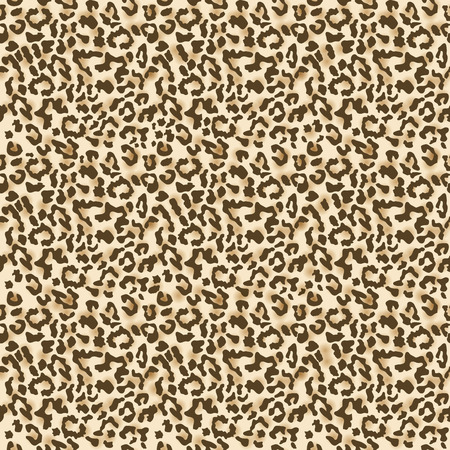 Leopard fur. Realistic seamless fabric pattern. Vector illustrationのイラスト素材
