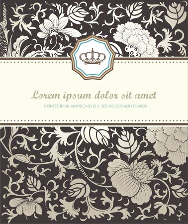 Floral cardのイラスト素材