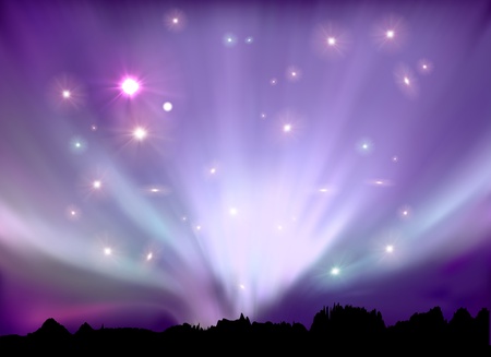 aurora borealのイラスト素材