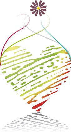 heart flowerのイラスト素材