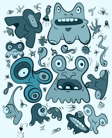 doodle monstersのイラスト素材