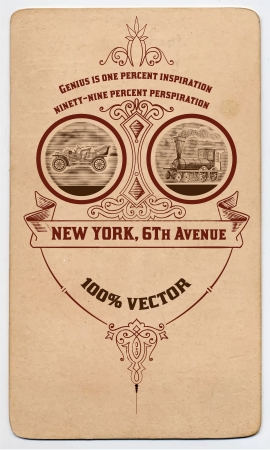 Vintage card  Floral ornaments   Old paper texture background, Engraving train and carのイラスト素材