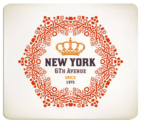 Premium Quality card  Baroque ornaments and floral details  Old paper texture background  Organized by layers のイラスト素材