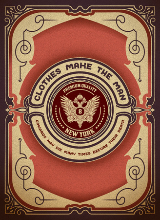 Vector. Vintage card. Baroque style with floral details.  Organized by layersのイラスト素材