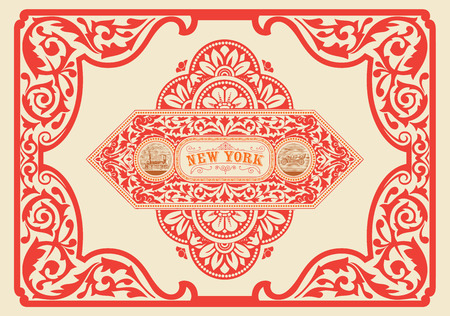 Vintage label. organized by layersのイラスト素材