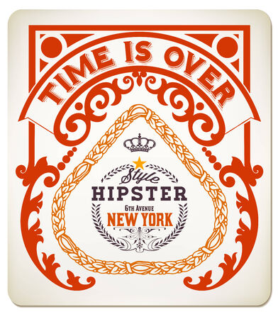 Retro card designのイラスト素材